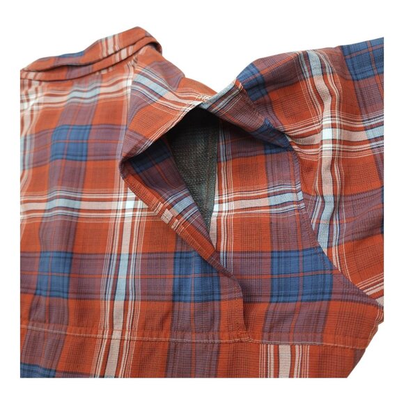 Columbia Mens Long Sleeve Plaid Shirt L/G Back Vented Sun Protection Lightweight - Picture 5 of 13